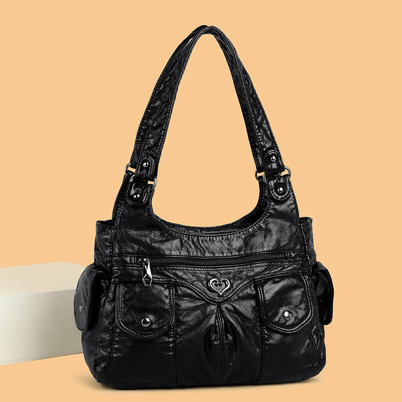 Large Capacity PU Shoulder Messenger Bag