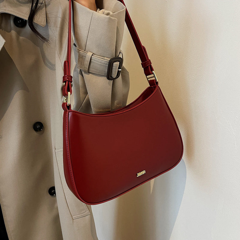 Red Leather Shoulder Bag