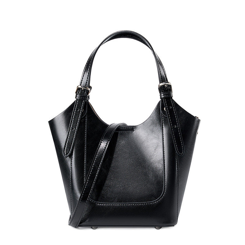 Chic Cowhide Messenger Bag