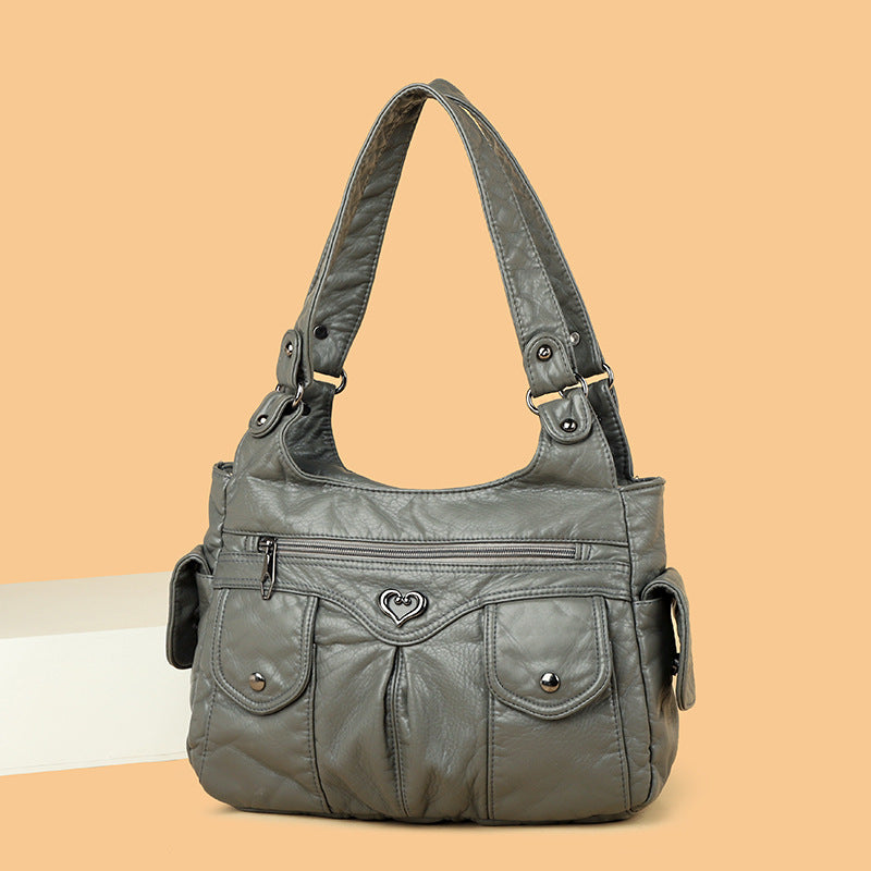Large Capacity PU Shoulder Messenger Bag