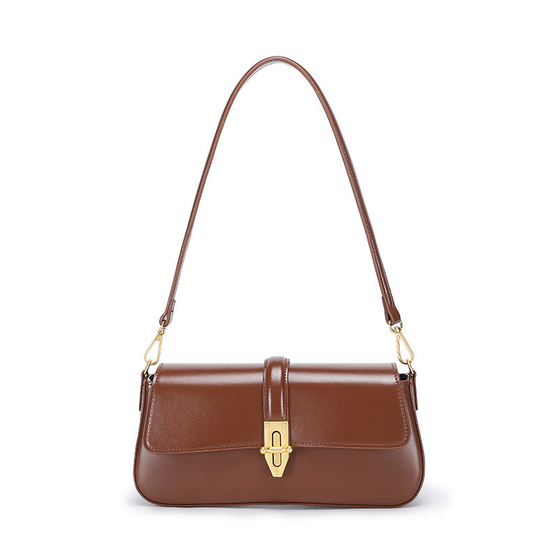 Leather Baguette Crossbody Bag